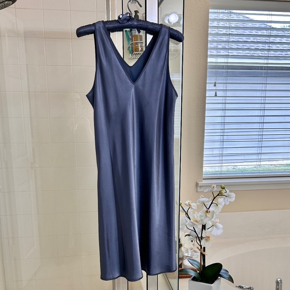 Halston Satin Chemise and Robe Set, Size Petite - Picture 3 of 10